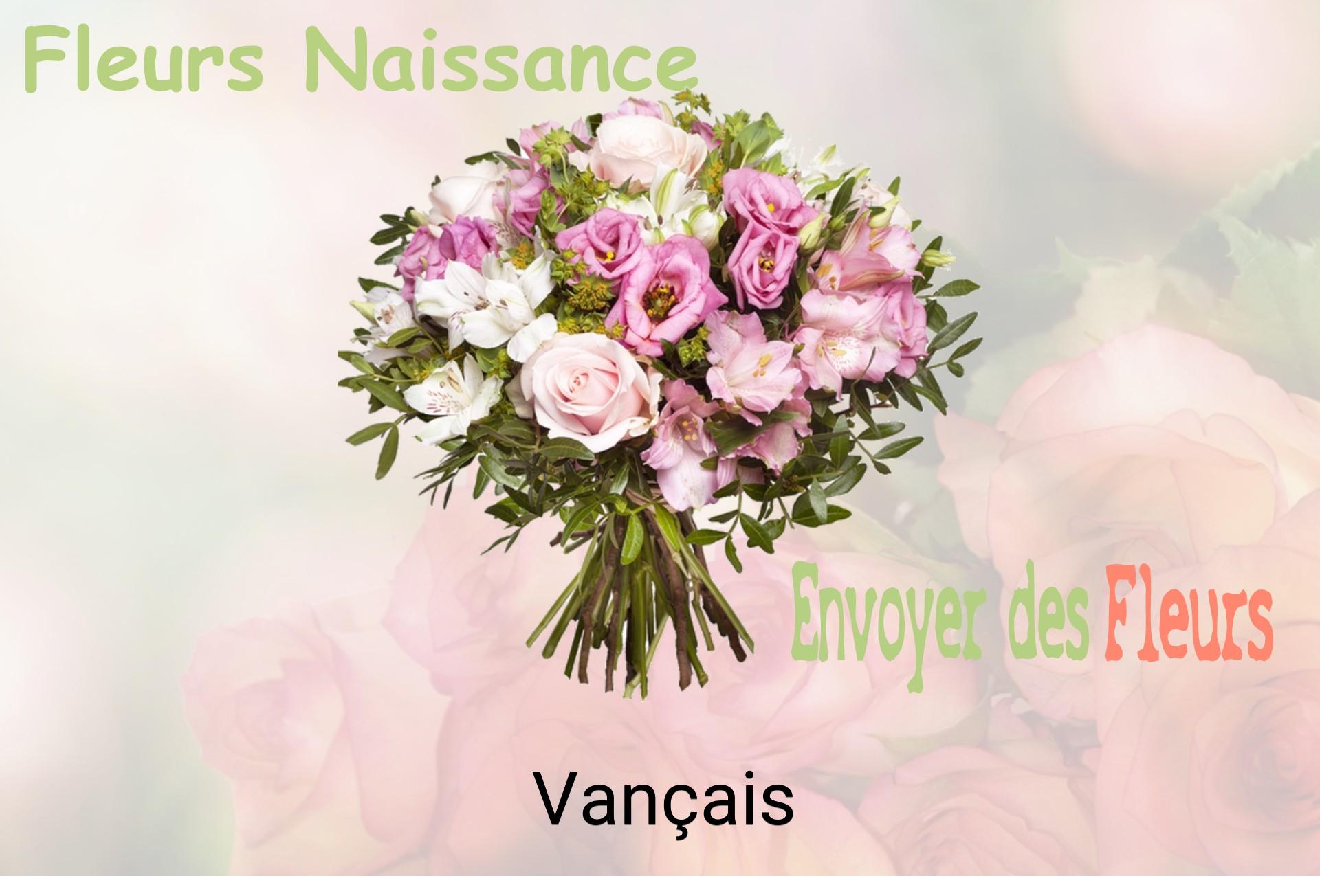Bouquet de fleurs de naissance livré à Vançais
